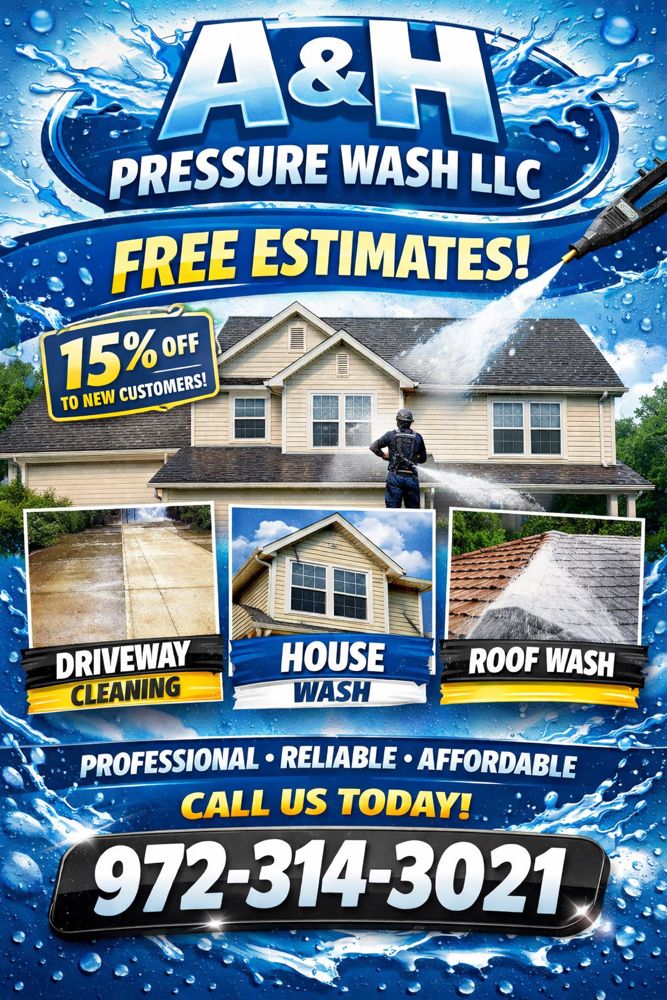 A&H Pressure Wash free estimates flyer